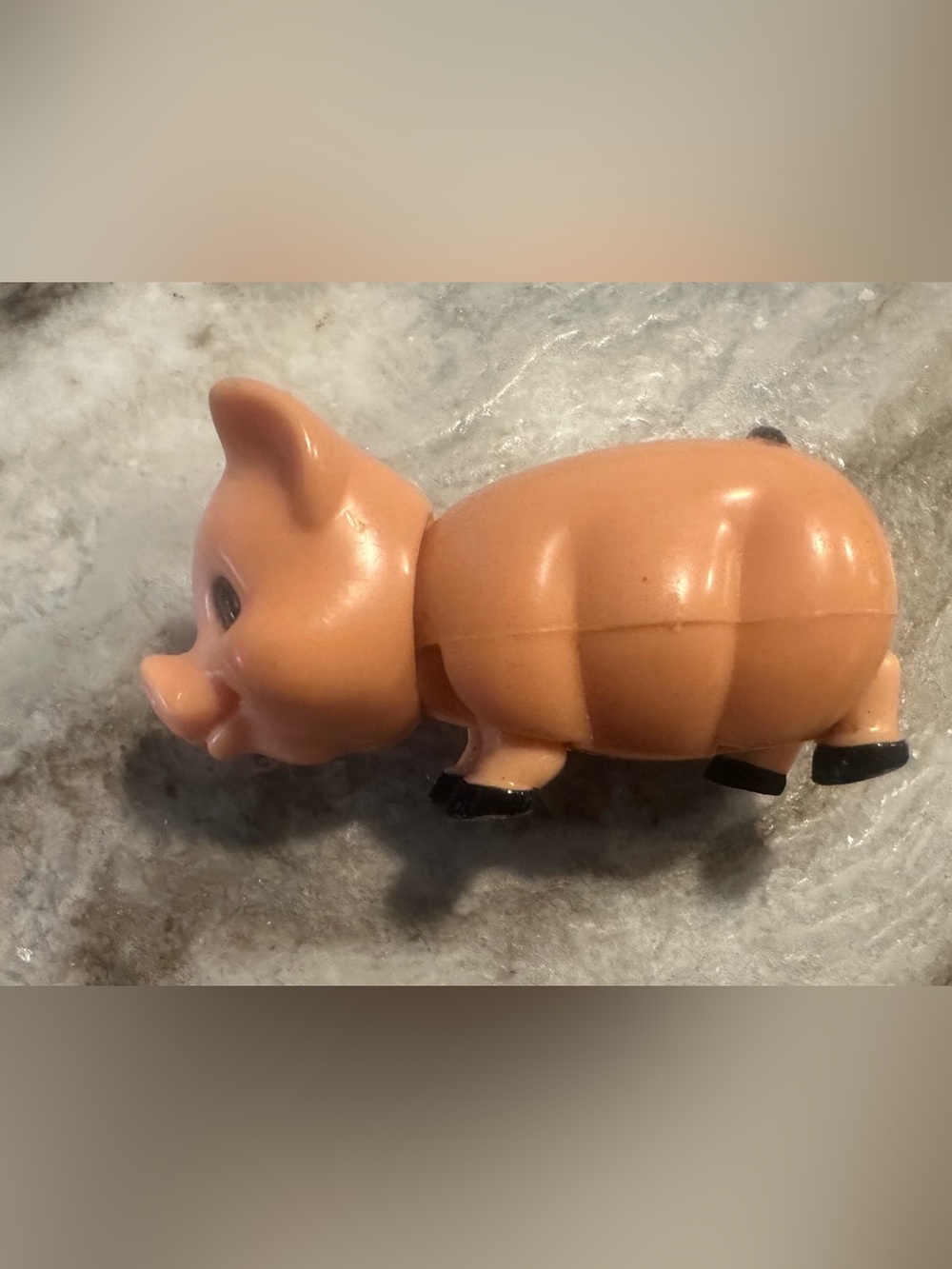 Vtg Lil Playmates Playskool Pig Short Leg Farm Animal Plastic Posable